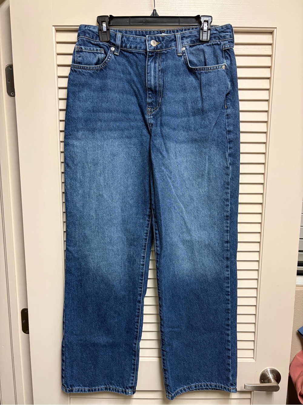 Forever 21 Premium 90s Fit Jeans Womens 30 High Rise Wide Leg Blue Denim Faded